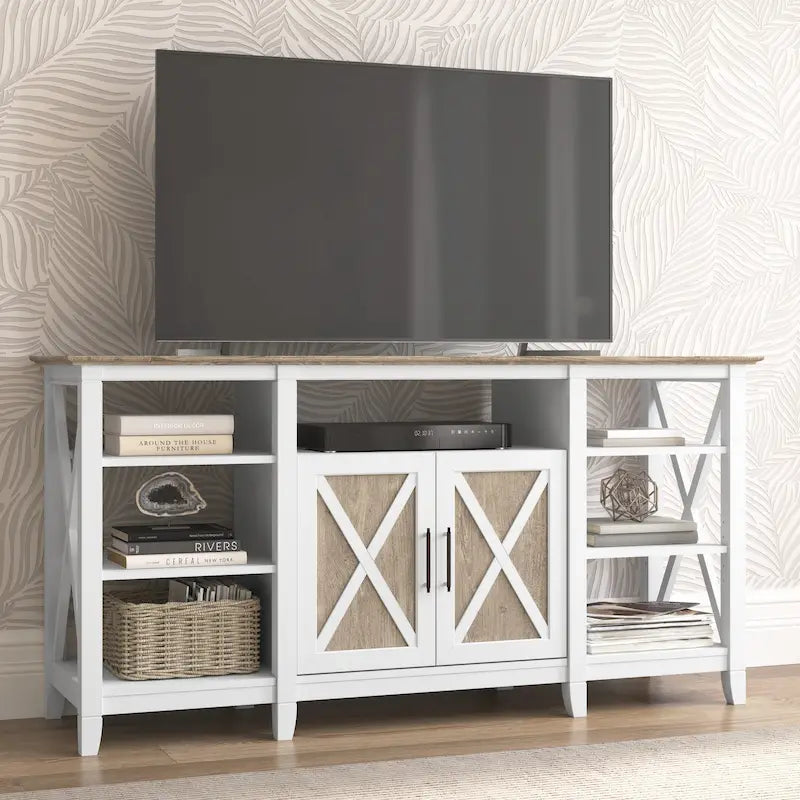 Key West Tall TV Stand with Storage