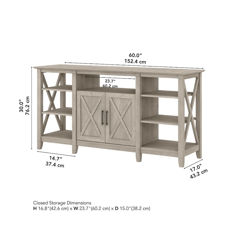 Key West Tall TV Stand with Storage