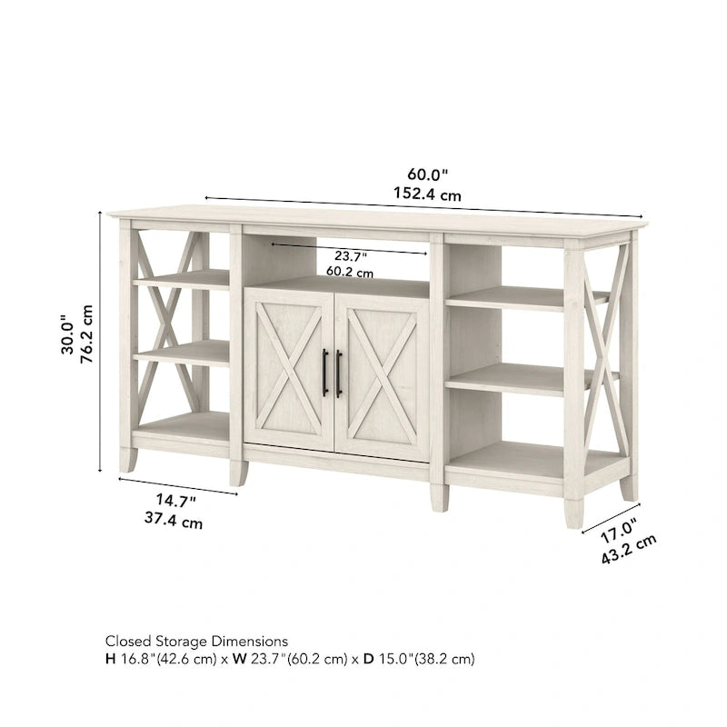 Key West Tall TV Stand with Storage