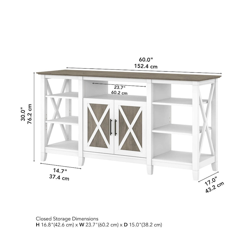 Key West Tall TV Stand with Storage