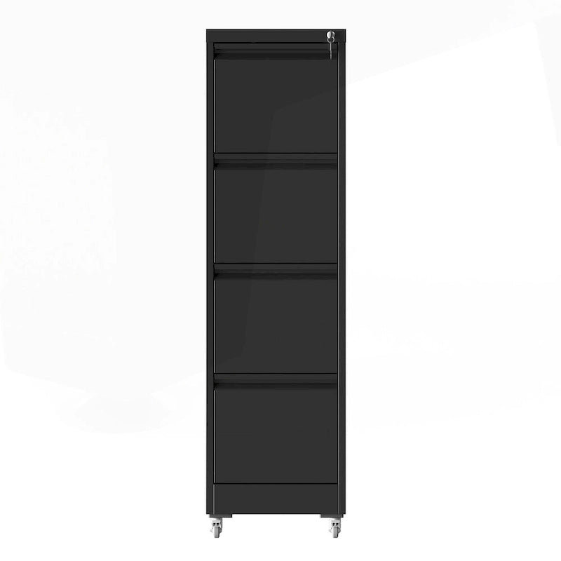 Versatile Locking Metal File Cabinet with Wheels for Home and Office Use