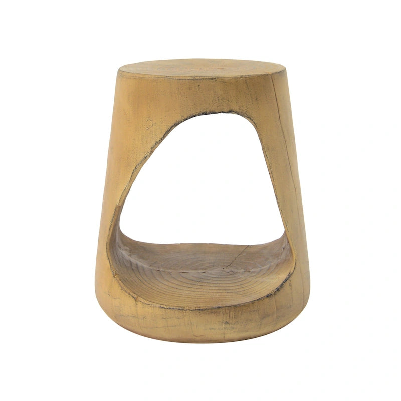 14.5 Modern Round Side Table with Stable Wide Base for Living Room or Bedroom