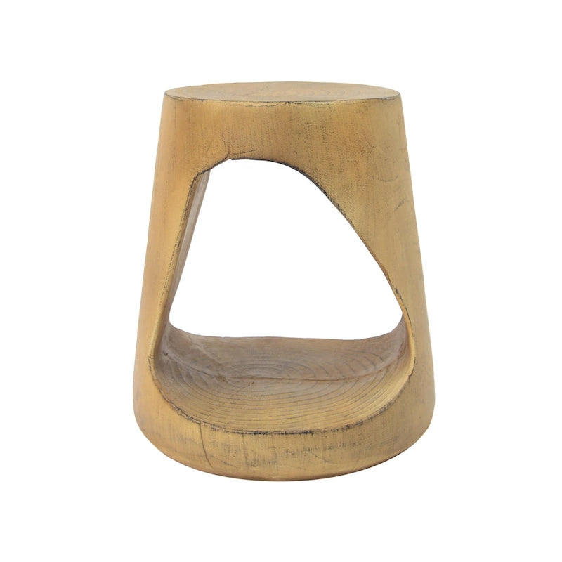 14.5 Modern Round Side Table with Stable Wide Base for Living Room or Bedroom