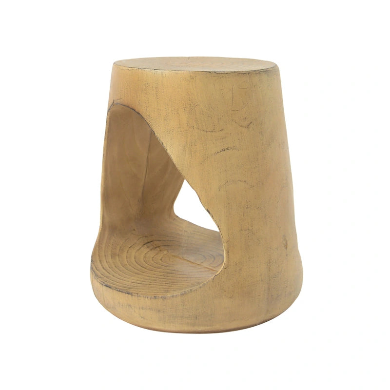 14.5 Modern Round Side Table with Stable Wide Base for Living Room or Bedroom