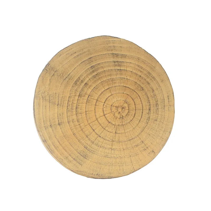 14.5 Modern Round Side Table with Stable Wide Base for Living Room or Bedroom