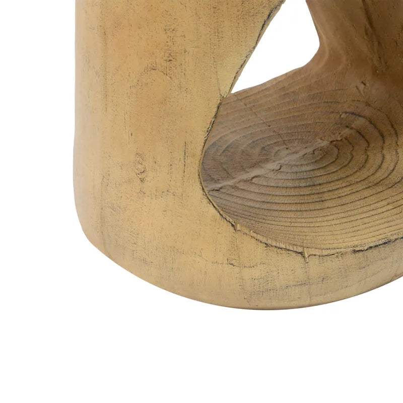 14.5 Modern Round Side Table with Stable Wide Base for Living Room or Bedroom