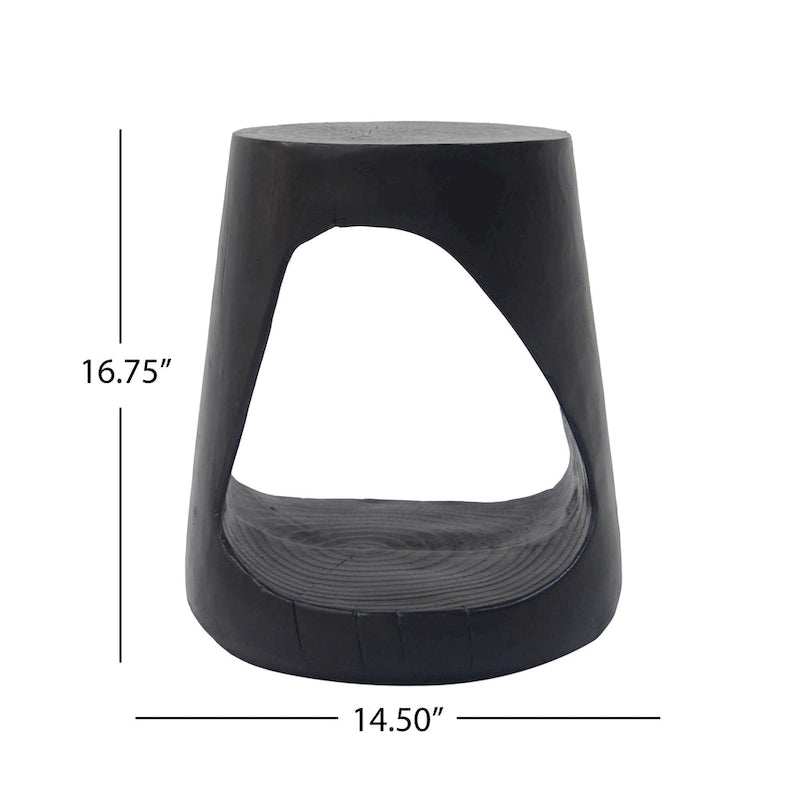 14.5 Modern Round Side Table with Stable Wide Base for Living Room or Bedroom