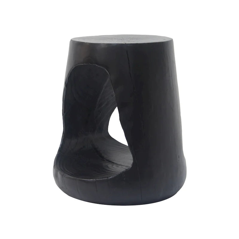 14.5 Modern Round Side Table with Stable Wide Base for Living Room or Bedroom