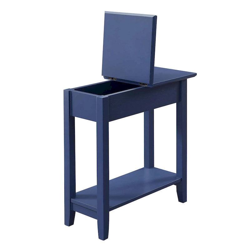 Flip Top End Table with Shelf
