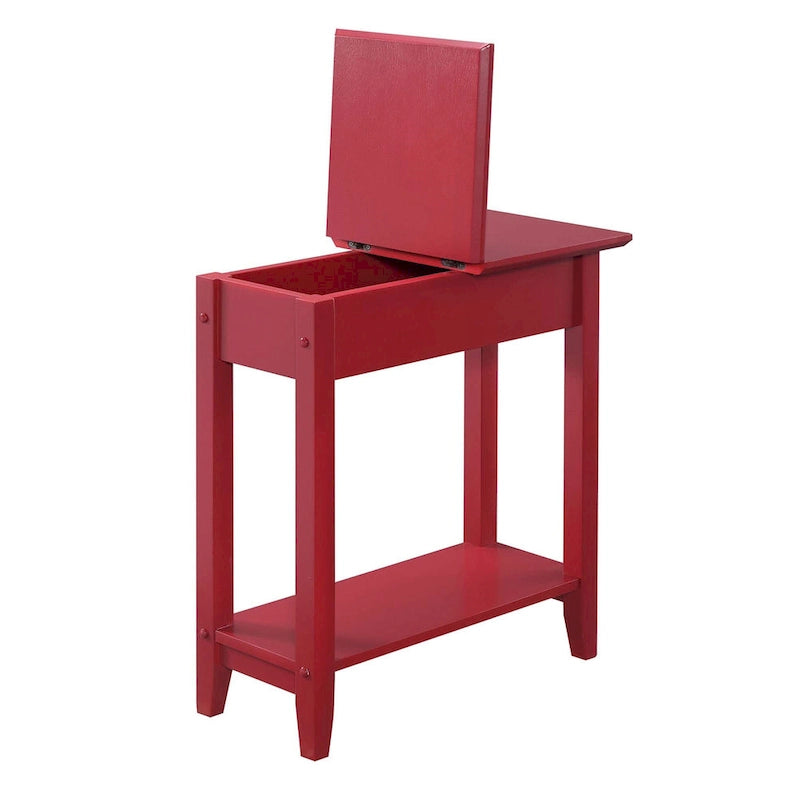 Flip Top End Table with Shelf