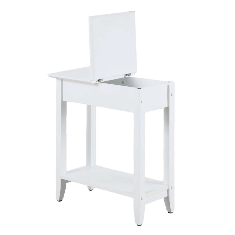 Flip Top End Table with Shelf