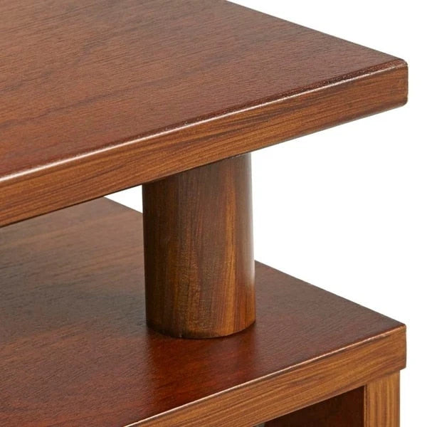 Margo Mid-Century End Table with Open Shelving – Multiple Finishes