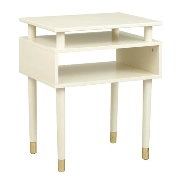 Margo Mid-Century End Table with Open Shelving – Multiple Finishes