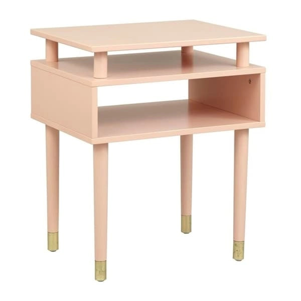 Margo Mid-Century End Table with Open Shelving – Multiple Finishes