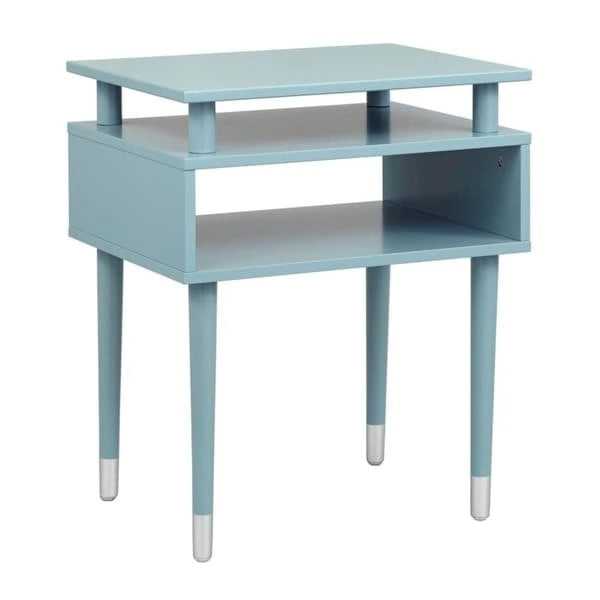 Margo Mid-Century End Table with Open Shelving – Multiple Finishes