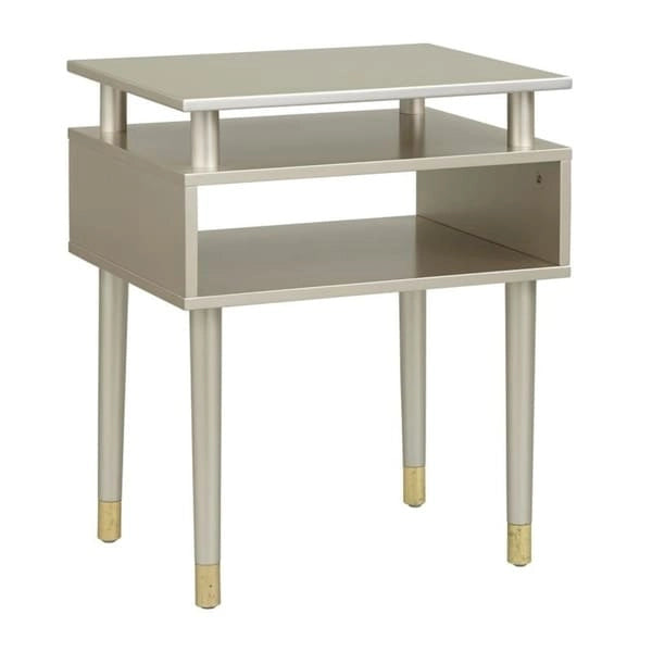 Margo Mid-Century End Table with Open Shelving – Multiple Finishes