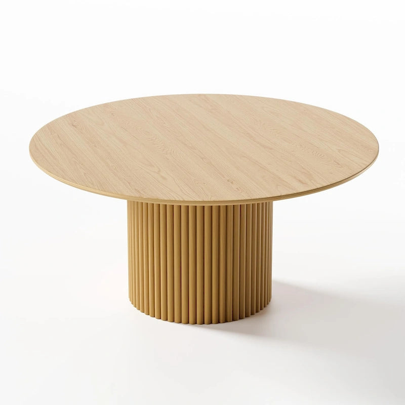 Solid Wood 60 Round Dining Table for 6 People Nordic style - 60*30