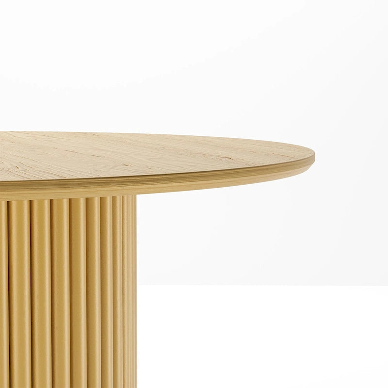 Solid Wood 60 Round Dining Table for 6 People Nordic style - 60*30