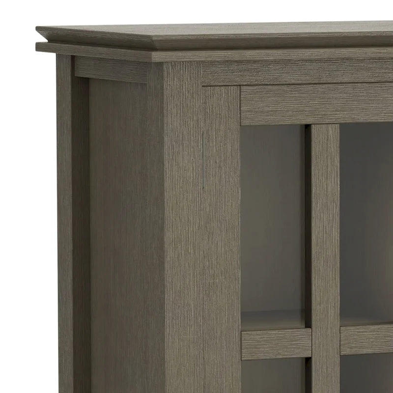 Stratford Solid Wood Low Storage Cabinet with Tempered Glass Doors – 30W