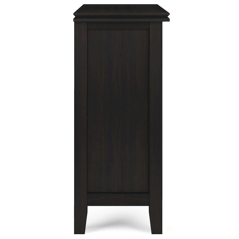 Stratford Solid Wood Low Storage Cabinet with Tempered Glass Doors – 30W