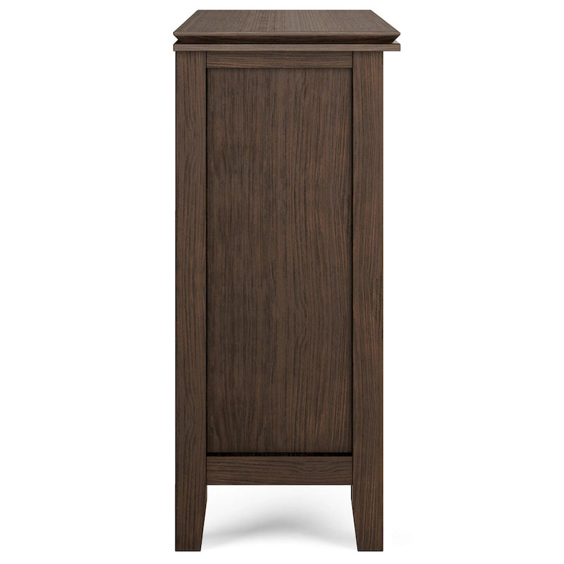 Stratford Solid Wood Low Storage Cabinet with Tempered Glass Doors – 30W