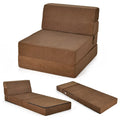 Tri-Fold Fold Down Chair Flip Out Lounger Convertible Sleeper - 77.5 x 29 x 6.5 (L x W x H)