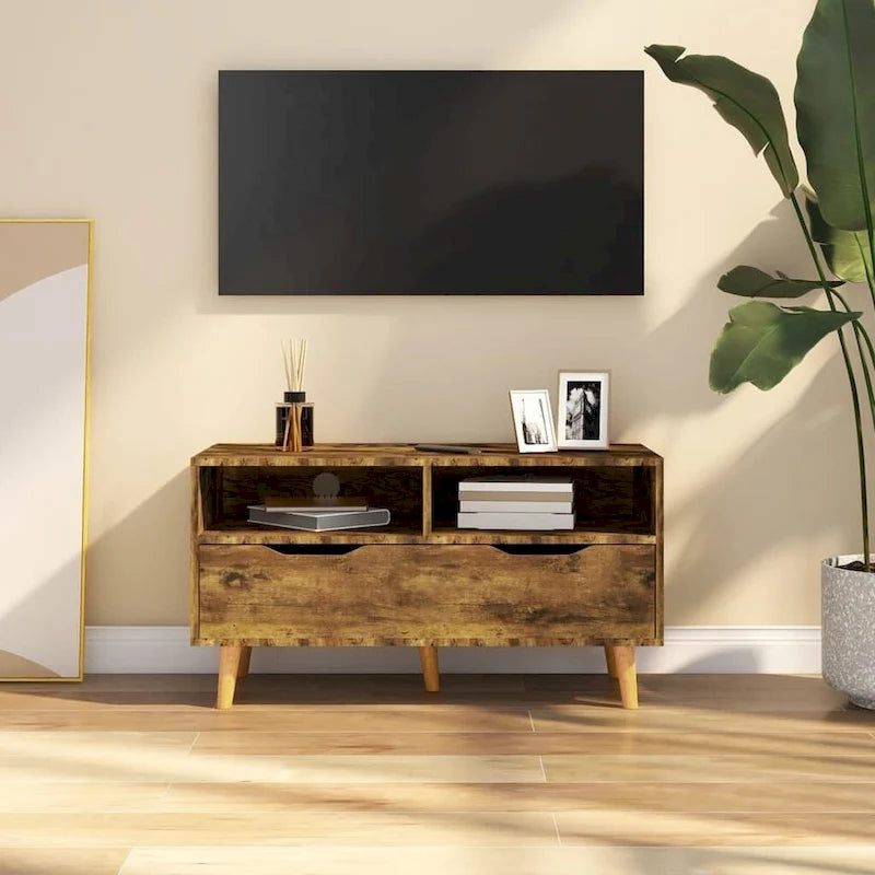 XL TV Stand TV Console Sideboard TV Unit Home Media Unit Engineered Wood - 35.4 x 15.7 x 19.1