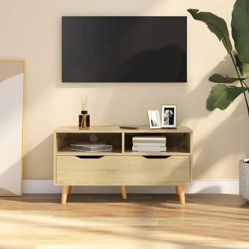 XL TV Stand TV Console Sideboard TV Unit Home Media Unit Engineered Wood - 35.4 x 15.7 x 19.1