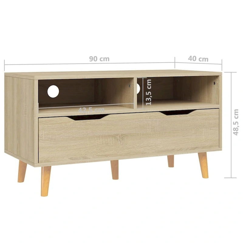 XL TV Stand TV Console Sideboard TV Unit Home Media Unit Engineered Wood - 35.4 x 15.7 x 19.1