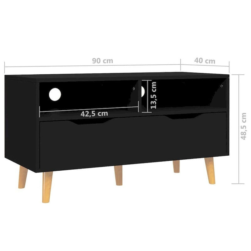 XL TV Stand TV Console Sideboard TV Unit Home Media Unit Engineered Wood - 35.4 x 15.7 x 19.1