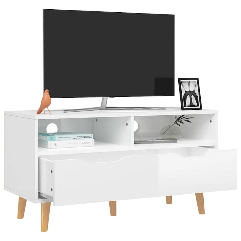 XL TV Stand TV Console Sideboard TV Unit Home Media Unit Engineered Wood - 35.4 x 15.7 x 19.1
