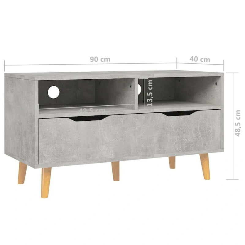 XL TV Stand TV Console Sideboard TV Unit Home Media Unit Engineered Wood - 35.4 x 15.7 x 19.1