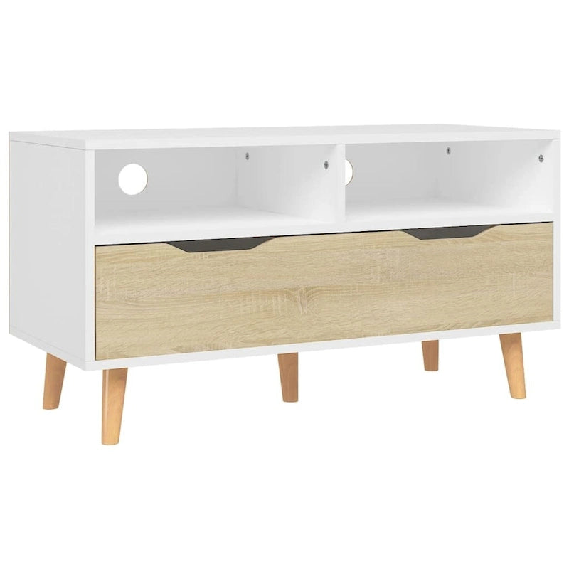 XL TV Stand TV Console Sideboard TV Unit Home Media Unit Engineered Wood - 35.4 x 15.7 x 19.1