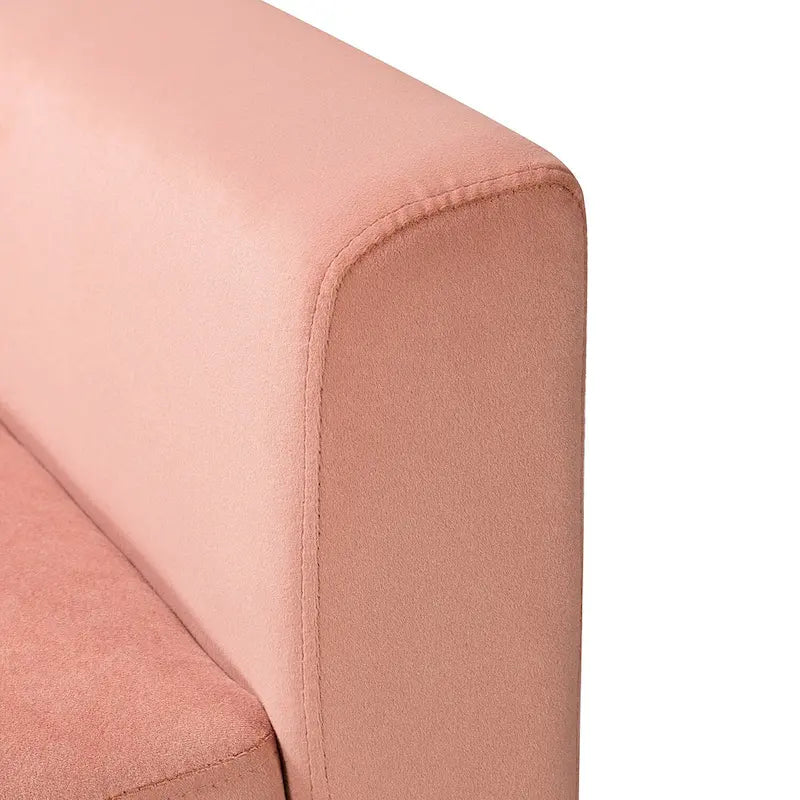 Contemporary Velvet Tufted Armchair with Gold Metal Legs