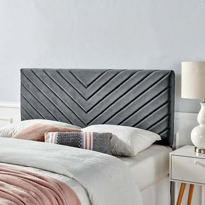 Silver Orchid Tufted Velvet Full/Queen Headboard