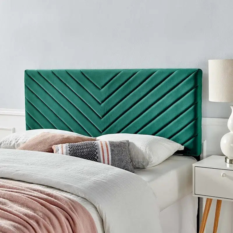 Silver Orchid Tufted Velvet Full/Queen Headboard