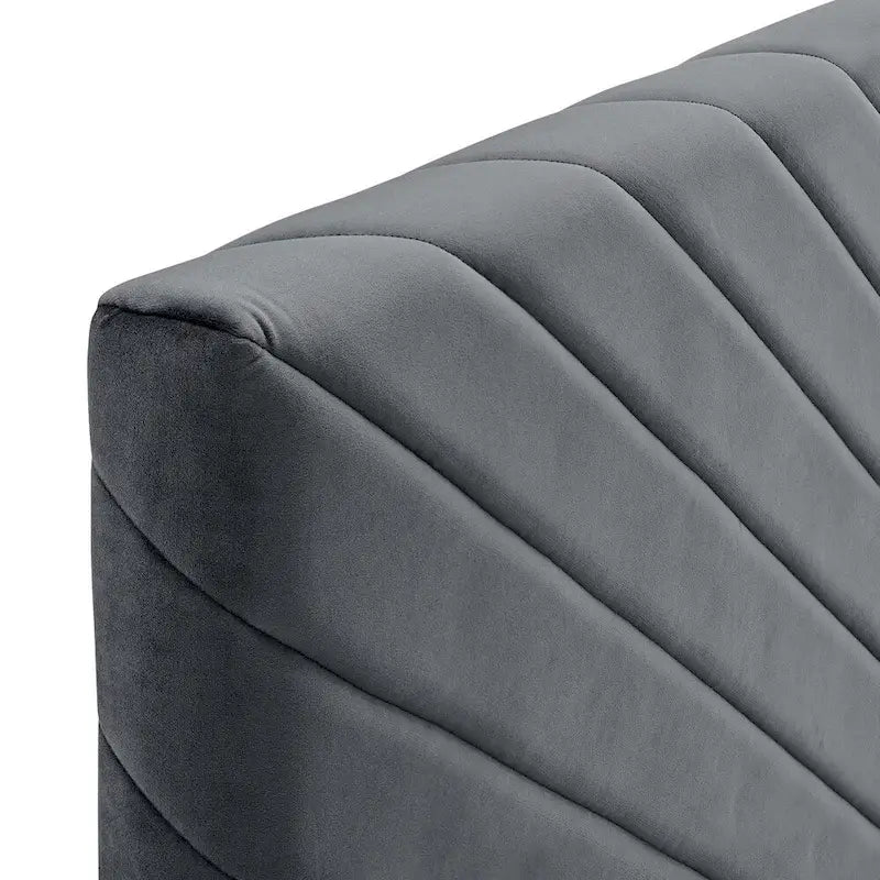 Silver Orchid Tufted Velvet Full/Queen Headboard