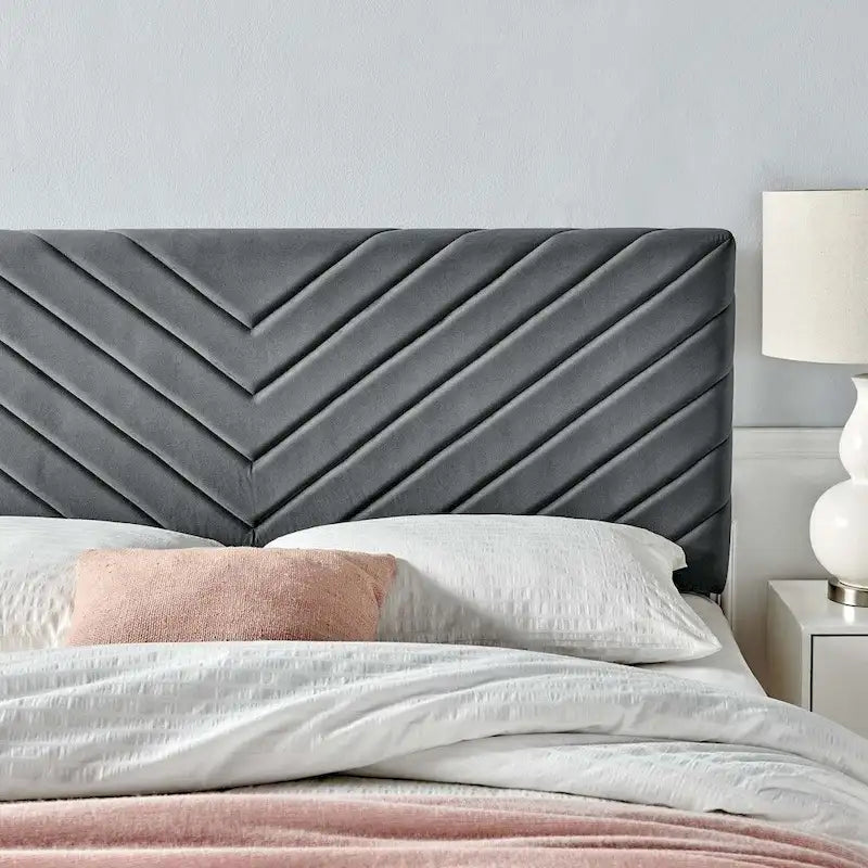 Silver Orchid Tufted Velvet Full/Queen Headboard