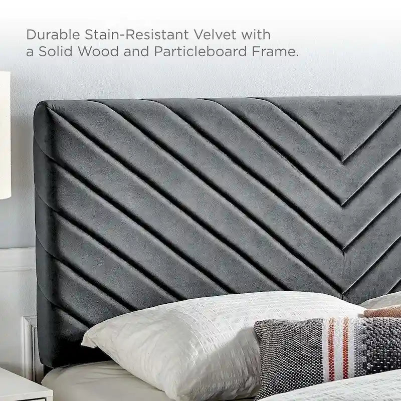 Silver Orchid Tufted Velvet Full/Queen Headboard