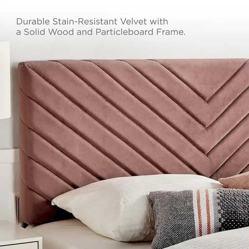 Silver Orchid Tufted Velvet Full/Queen Headboard