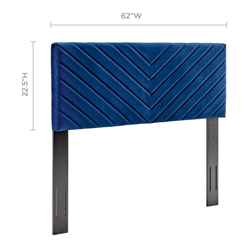 Silver Orchid Tufted Velvet Full/Queen Headboard