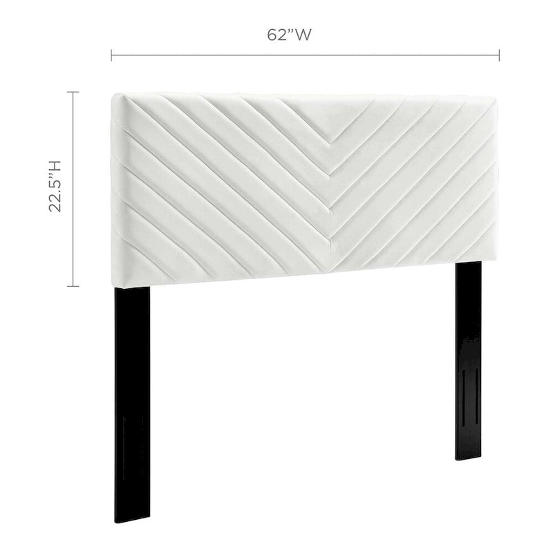 Silver Orchid Tufted Velvet Full/Queen Headboard