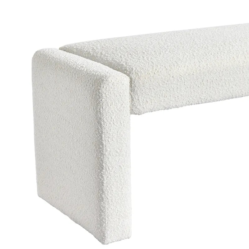 48 L Boucle Upholstered Dining Bench